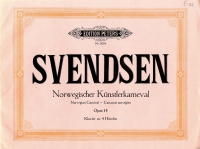 Svendsen Norwegian Carnival Op14 Piano Duet Sheet Music Songbook