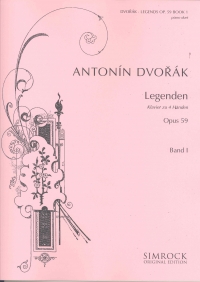 Dvorak Legends Book 1 Op59 Piano Duet Sheet Music Songbook