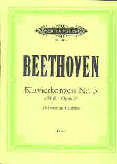 Beethoven Concerto No 3 Op37 Cmin 2pf Sheet Music Songbook