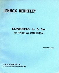 Berkeley Concert Bb Major (2 Pno/4 Hnd) Sheet Music Songbook