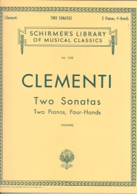 Clementi Sonatas (2) (2 Pno/4 Hnd) Sheet Music Songbook
