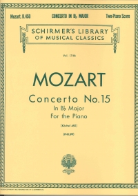 Mozart Concerto K450 No 15 Bb Major (2 Pno/4 Hnd) Sheet Music Songbook