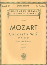 Mozart Concerto K467 No 21 C Major (2 Pno/4 Hnd) Sheet Music Songbook