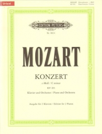 Mozart Concerto K491 No 24 C Minor (2 Pno/4 Hnd) Sheet Music Songbook