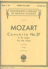 Mozart Concerto K595 No 27 Bb Major (2 Pno/4 Hnd) Sheet Music Songbook