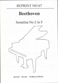 Beethoven Sonatina No 2 Fmajor (i&t 85) Piano Sheet Music Songbook