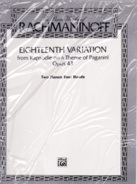 Rachmaninoff 18th Variation On Paganini (2pno/4hd) Sheet Music Songbook