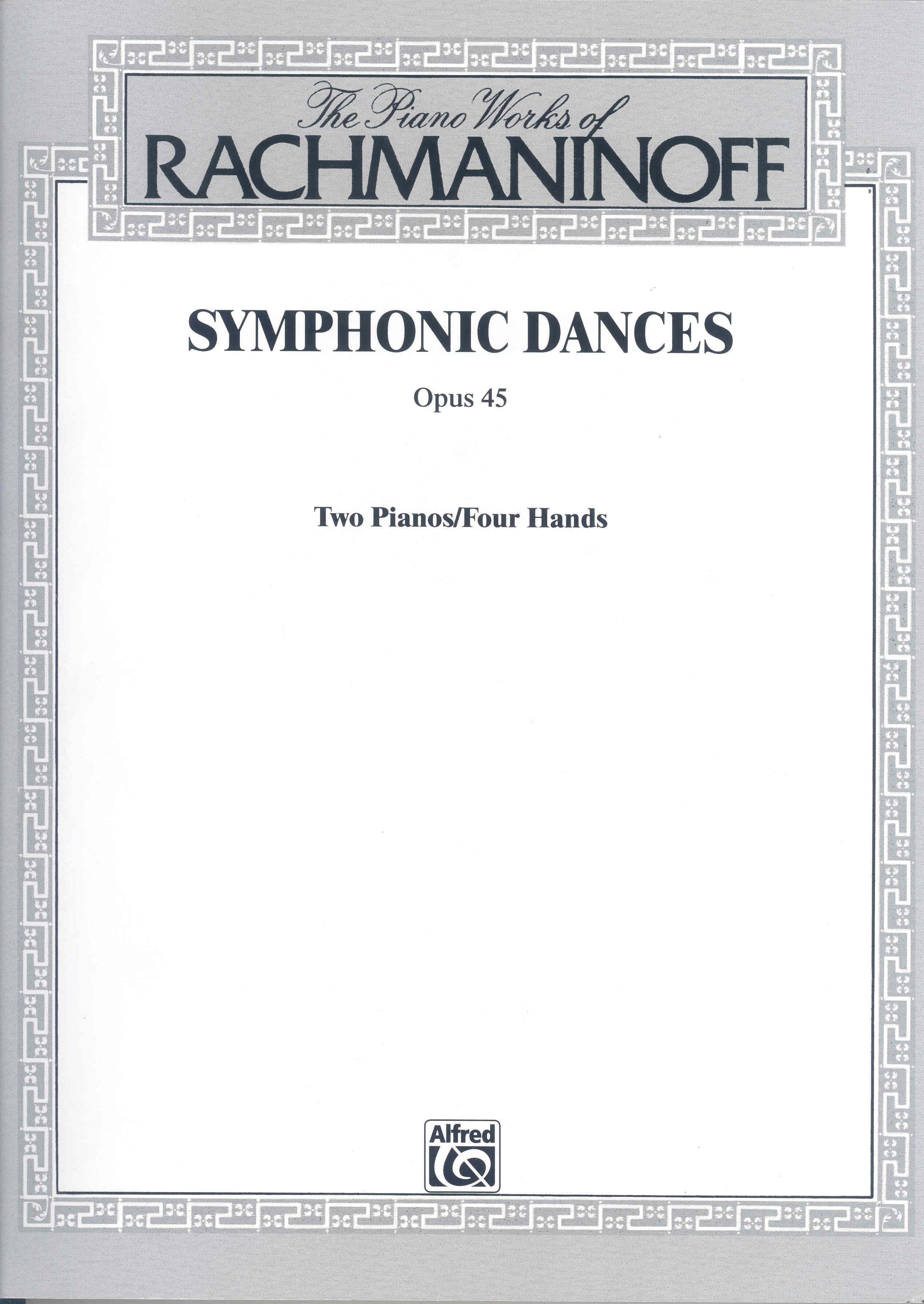 Rachmaninoff Symphonic Dances Op45 (2 Pno/4 Hnd) Sheet Music Songbook