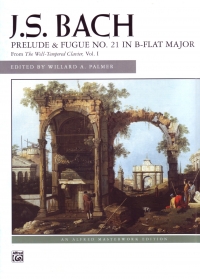 Bach Prelude & Fugue Book 1 No 21 Bb Piano Sheet Music Songbook