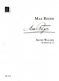 Reger Six Waltzes For Piano Op22 Sheet Music Songbook