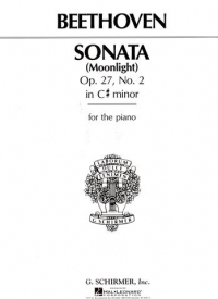 Beethoven Sonata Op27 No 2 Cmin Moonlight Piano Sheet Music Songbook