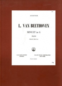 Beethoven Minuet In G Piano Sheet Music Songbook