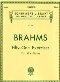 Brahms Exercises (51) Piano Sheet Music Songbook