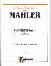 Mahler Symphony No 1 D Piano Duet Sheet Music Songbook