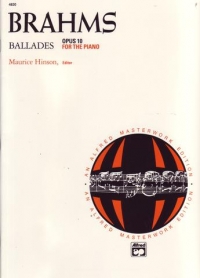 Brahms Ballades (4) Op10 Piano Sheet Music Songbook