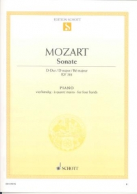 Mozart Sonata D Dur (kv381) Piano Duet Sheet Music Songbook