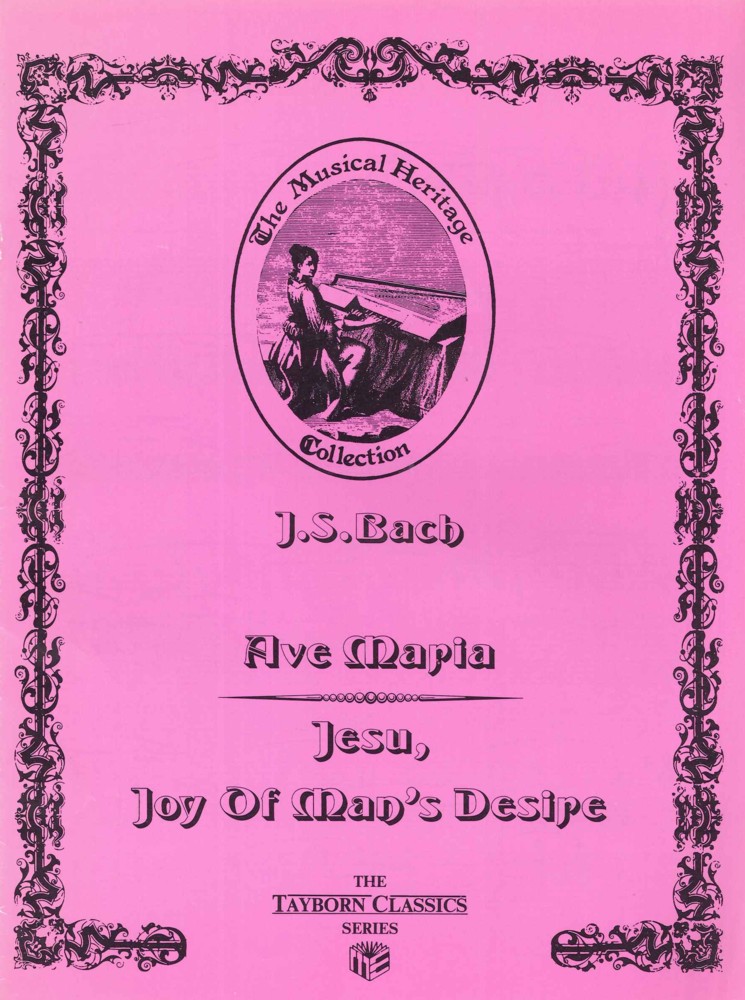 Bach Jesu Joy Of Mans Desire/ave Maria Piano Sheet Music Songbook