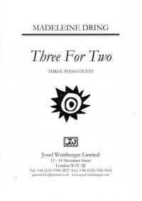 Dring Three For Two Piano Duets Sheet Music Songbook