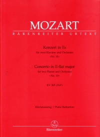 Mozart Concerto K365 No 10 2 Pf/4 Hnd Sheet Music Songbook