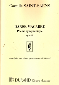 Saint-saens Danse Macabre Op40 Guiraud Piano 4 Hnd Sheet Music Songbook