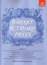 Baroque Keyboard Pieces Bk 4 Moderately Difficult Sheet Music Songbook