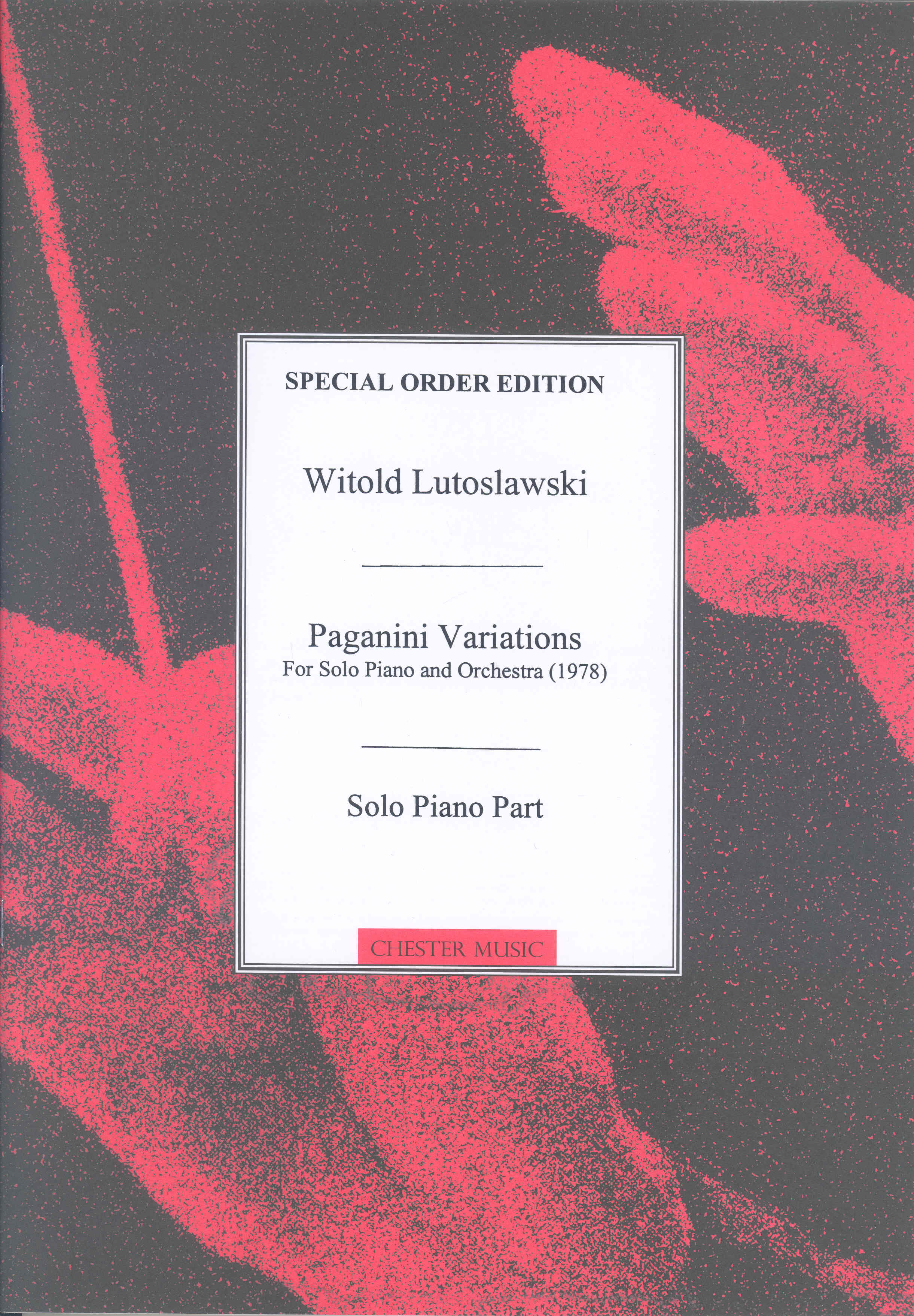 Lutoslawski Paganini Variations (pno/orch) Solo Pt Sheet Music Songbook