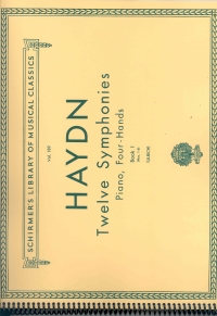 Haydn Symphonies (12) Book 1 Piano Duet Sheet Music Songbook