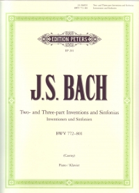 Bach Inventions Two & Three Part Czerny Piano Sheet Music Songbook