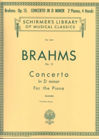 Brahms Concerto Op15 Dmin (2 Pno/4 Hnd) Sheet Music Songbook