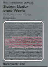 Mendelssohn Songs Without Words Op62/1-6 & Op67/1 Sheet Music Songbook