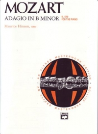 Mozart Adagio Bmin K540 Piano Sheet Music Songbook