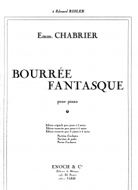 Chabrier Bourree Fantasque Piano Duet Sheet Music Songbook