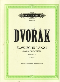 Dvorak Slavonic Dances Vol 2 Op72 Piano Duet Sheet Music Songbook