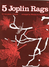 Joplin Rags (5) Wp178 Piano Duet Sheet Music Songbook