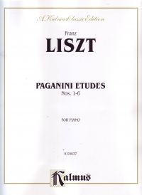 Liszt Paganini Etudes 1-6 Piano Sheet Music Songbook