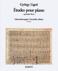 Ligeti Piano Etudes (first Book) Facsimile Sheet Music Songbook