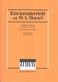 Mozart German Dances K600/k605 Piano Duets Sheet Music Songbook