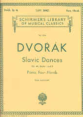 Dvorak Slavonic Dances Op46 Books 1,2 Piano Duet Sheet Music Songbook