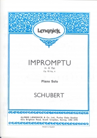 Schubert Impromptu Op90 No 4 Ab Piano Solo Sheet Music Songbook