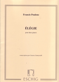 Poulenc Elegie 2 Pianos/ 4 Hands Sheet Music Songbook