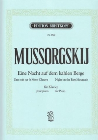 Mussorgsky Night On The Bare Mountain Piano Sheet Music Songbook