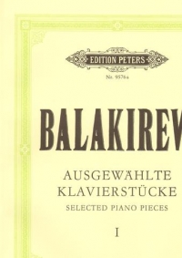 Balakirev Selected Piano Pieces Vol 1 Ruger Piano Sheet Music Songbook