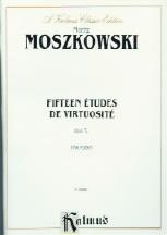 Moszkowski Etudes De Virtuosite (15) Op72 Piano Sheet Music Songbook
