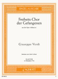 Verdi Speed Your Journey(freiheits Chor Gefangenen Sheet Music Songbook