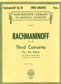 Rachmaninoff Concerto No 3 Op30 2 Pf/4 Hnd Sheet Music Songbook