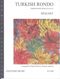 Mozart Turkish Rondo (k331) Piano Duet Johnson Sheet Music Songbook