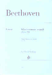 Beethoven Sonata Op90 Eminor Piano Sheet Music Songbook