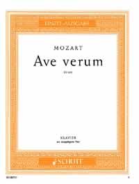 Mozart Ave Verum K618 Bender Piano Sheet Music Songbook
