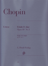 Chopin Study Op10 No 3 Emaj Piano Sheet Music Songbook