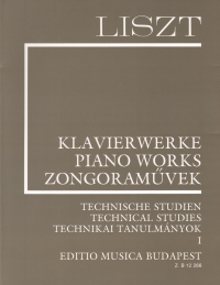 Liszt Technical Studies Vol 1 Piano Sheet Music Songbook
